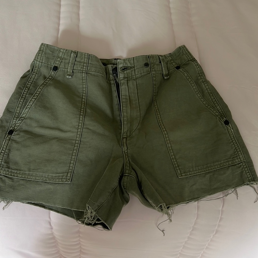 Olive colored rag and bone shorts